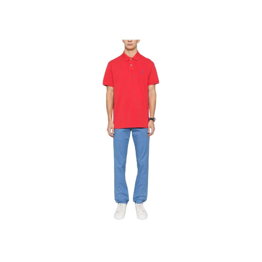 Polo Ralph Lauren Solid Logo Polo Shirt Men Tops Red 710680784-347