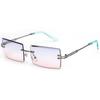 Metal Rimless Sunglasses Women's Glasses Square Ultra-light Men's Sunglasses