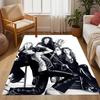 Queen Rock Band In Black Leather Themed Anti-Slip Rugs - Polyester Home Decor, Suitable for Bedrooms, Living Rooms, Doorways, Studios, and Decorations