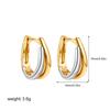 Vintage Gold&Silver Plated Twisted Hoop Earrings for Women Fashion Mixed Double Layer Small Hoops Ear Buckle Jewelry