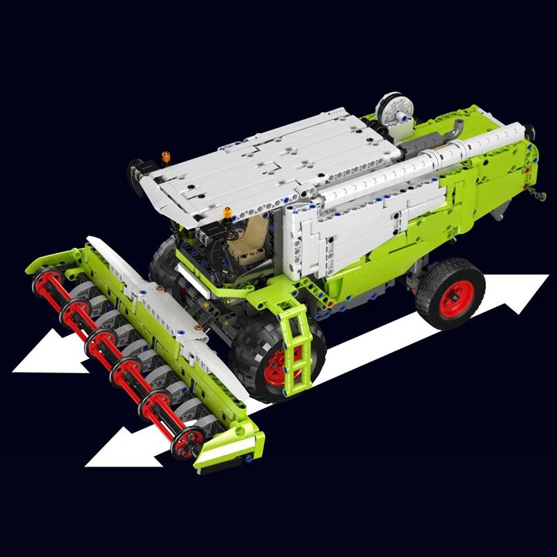 Farmer'S Vehicle 17014 Technical Car Toy The Remote Control Harvester Building Block Enginerring Truck Brick Kids Christmas Gift