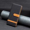For iPhone 16 Pro Max Case Jeans Cloth Texture Leather Wallet Cover