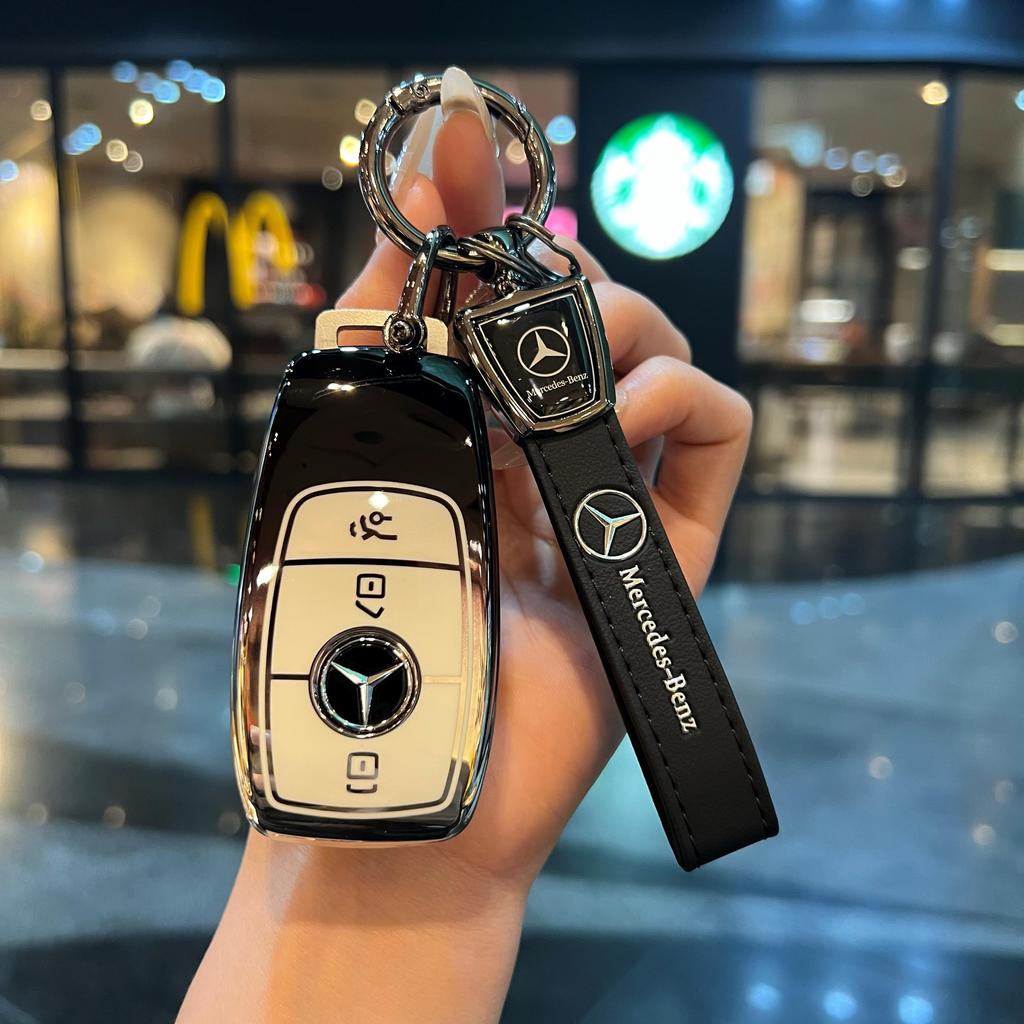 ULA5   Fashion TPU Car Key Case Cover Shell For Mercedes Benz A C E S G Class GLC CLE CLA GLB GLS W177 W205 W213 W222 X167 AMG Keychain