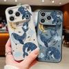 Magnetic For Magsafe Case For iPhone 17 Pro Max Cartoon Whales Stars Pattern Skin Feeling Cover For iPhone 16 15 14 13 Pro Max
