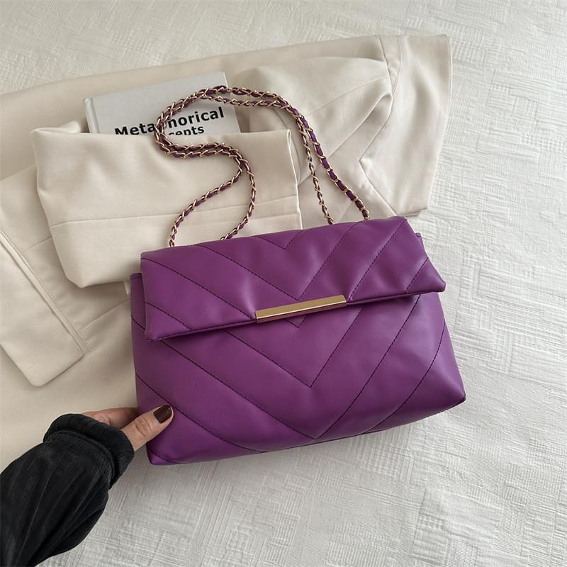 Chic And Trendy Pu Crossbody Bag With Neat Stitching Summer 2024 Casual Tote Bag