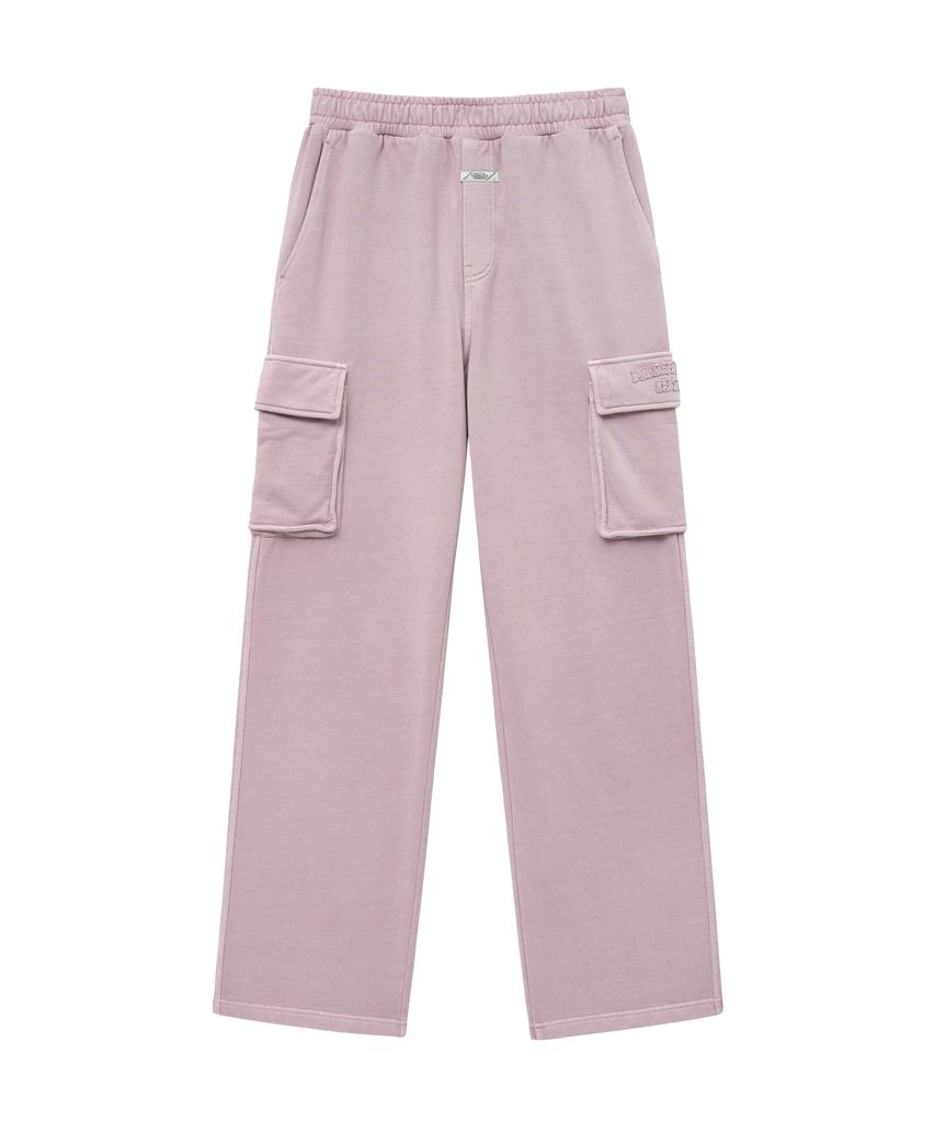 Malittepeulangsowajeobeo Vintage Dyeing Appilque Logo Cargo Sweatpants Dark Pink