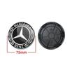 GLC 4 pièces 75mm Cache-moyeu de Roue Jantes Cache-moyeu Badge Logo A1674015900 Accessoires Noir Blé Pour Mercedes Benz