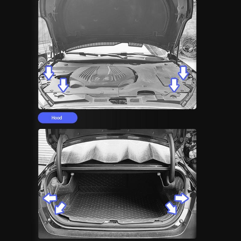 10x Car Door Shock Absorbing Silent Gasket Trunk Sound Insulation Pad Cushion Shock Absorbers Stickers Soundproof