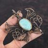 Amazonite Pendant Copper Wire Wrapped Jewelry Butterfly Gemstone Pendant Amazonite Jewelry Handmade Copper Wire Wrap Pendant Gifts For Him