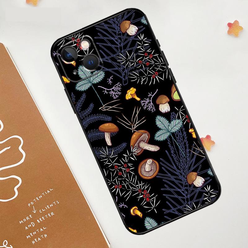 Mushroom Forest Case For Apple iPhone 16 15 14 13 11 12 Pro Max Mini XR 15 16 Plus 16e Protective Cover