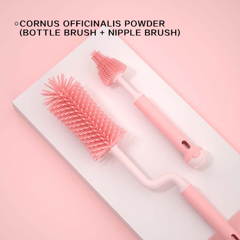 Bottle Silicone Cleaning Brush Baby Pacifier Straw Scrubber Small Brush 360 Degree Glass Cup Washing Kitchen Cleaning Tool Set