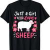Schaf Einfach Ein Mädchen, Das Schafe Liebt T-Shirt