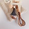 Bag Pendant Cute Fabric Mushroom Keychain Soft Stuffed Keyrings with Lanyard  Gifts