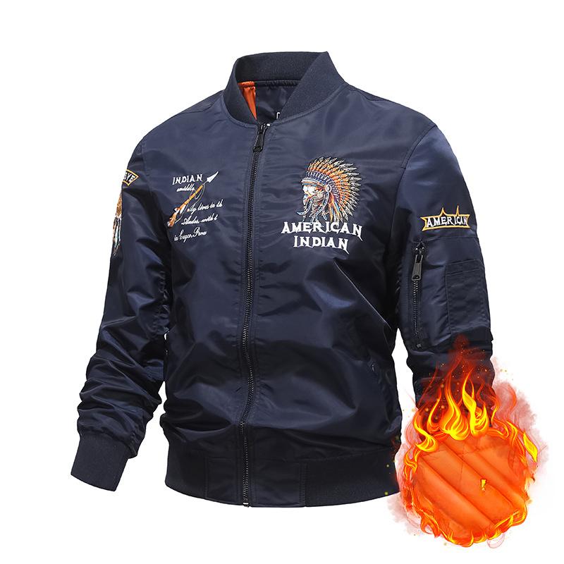 Frühling und Herbst Neue Jacke Herren Schwerindustrie Bestickte Baseballjacke Übergröße Jacke