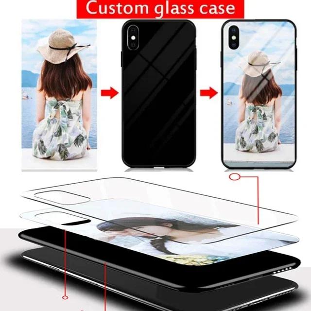 For POCO F7 Ultra Custom Photo Tempered Glass Case For POCO X7 Pro X6 F6 Pro Personalized Bumper Protection Cover With Lanyard
