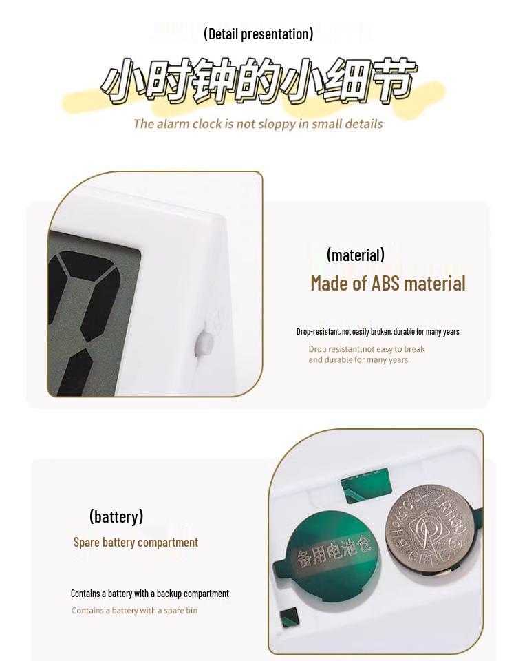 Mini Digital Desktop Clock - Cute Decorative Tabletop Clock for Students