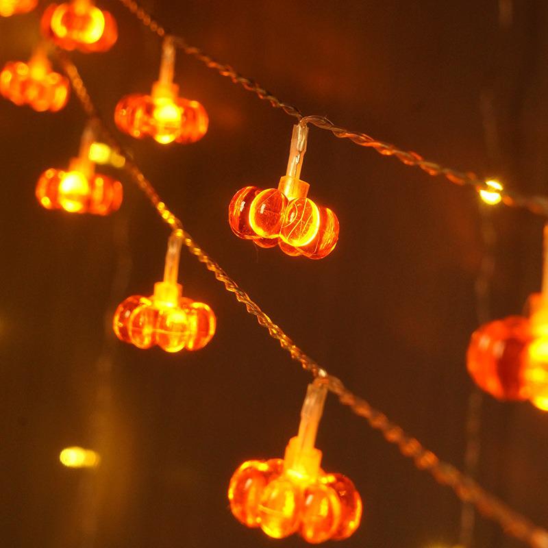 Halloween 3D Pumpkin LED String Lights: Ghost Festival Courtyard Decor