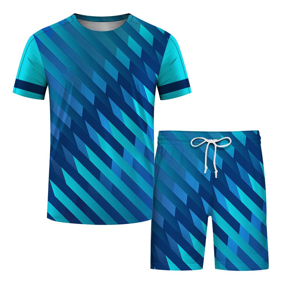 

Спортивные футболки для верховой езды на открытом воздухе, мужские футболки с короткими рукавами, шорты для отдыха, комплект из 2 предметов, летние спортивные костюмы с 3D принтом, комплекты высокого качества