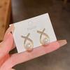 Fashion European Crystal Pearl Stud Earrings for Women Ladies High Jewelry Gift Korean Accessories Wedding Party Earrings