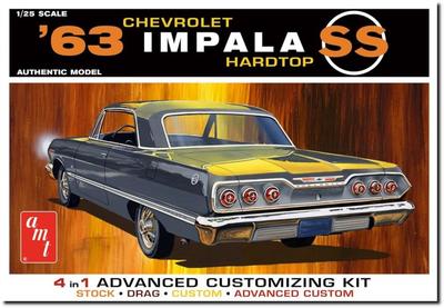 PLATZ AMT Scale 1963 Chevy Impala SS Plastic Model Kit AMT1149 1/25 (Car)