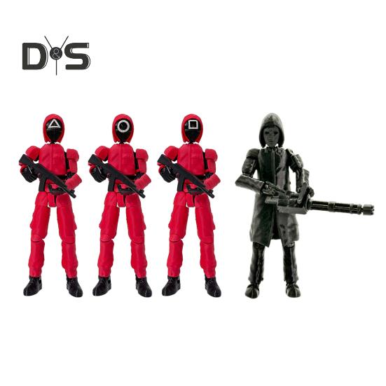 3D-gedruckte Roboter-Actionfigur mit Zubehör, bewegliche Gelenke, TV-Drama-Charaktermodell, Spielzeug, artikulierte Dummy-Figur, Dekoration für Zuhause und Büro