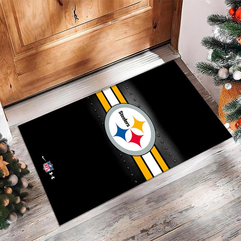 Pittsburgh Steelers Crystal Velvet Carpet Soft Anti?Slip Floor Mat Comfortable Home Living Room Bedroom Decor Rug