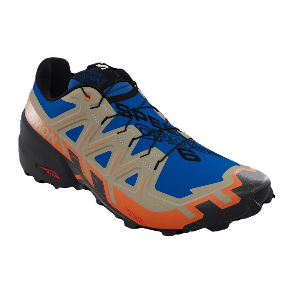 Salomon Speedcross 6 Comfortable Non-Slip Durable Low-Top Running Shoes Men Sneakers Blue Gray 471159