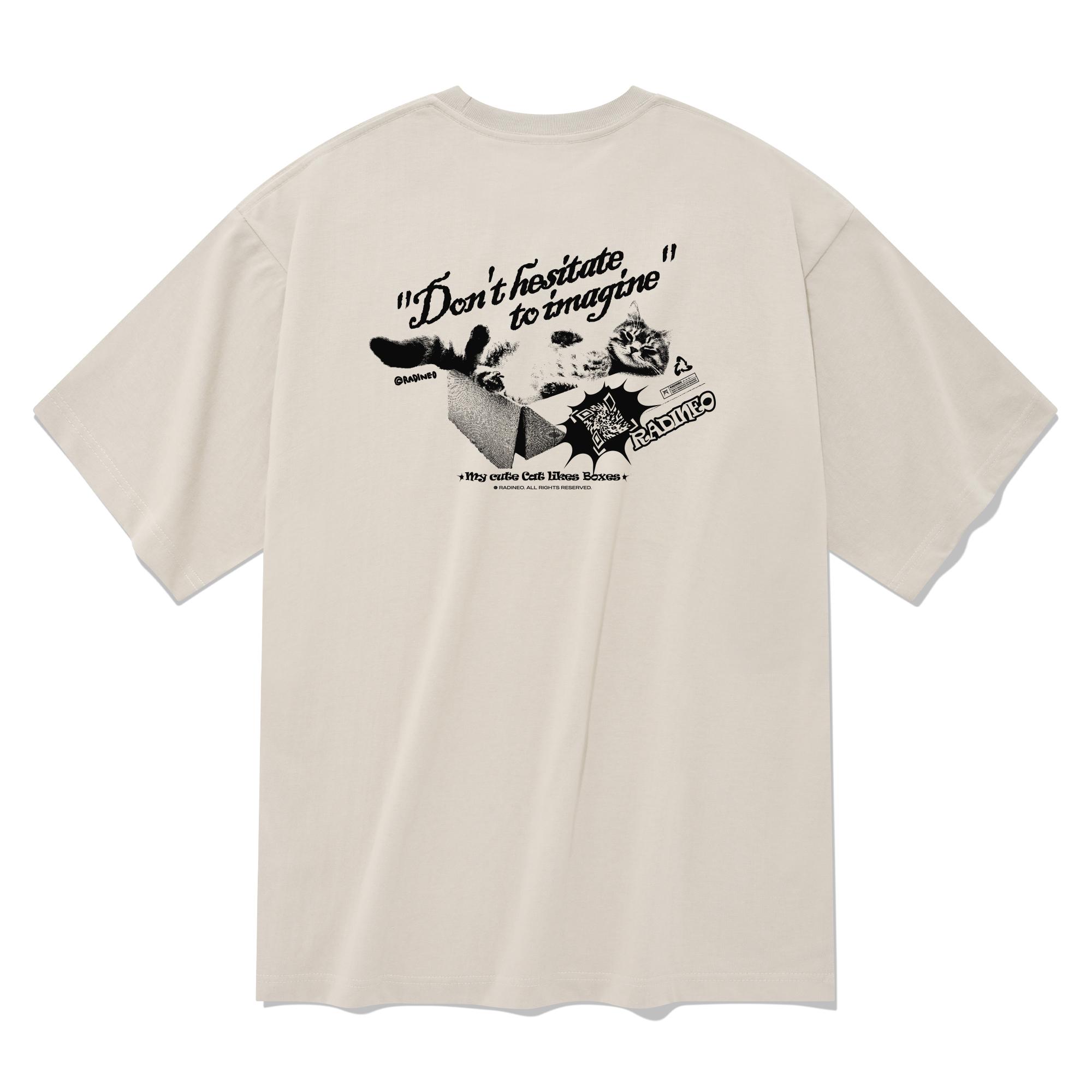 Radineo Cat Box Short Sleeve T-Shirt Beige Beige (Beige)/M