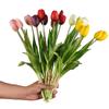 5pcs Real Touch Flower Simulation Plant Artificial Tulip Flowers Single Long Stem Bouquet 40cm Wedding Fake Flower Home