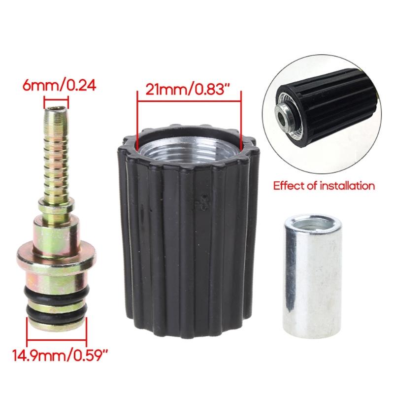 High Pressure Washer Hose Insert Fittings Car Washer Water Cleaning Hose Pipe Fitting TwistConnector Quick Fixing