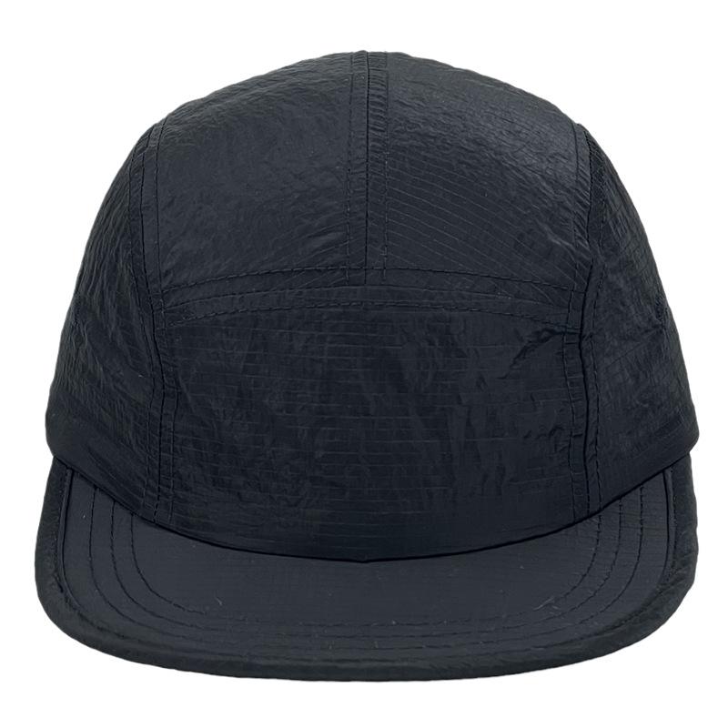 Five-Panel Nylon Camp Cap With 3D Embroidery Fashionable Hip Hop Style Winter Sports Camping Cycling Beach Scenes Custom Logo