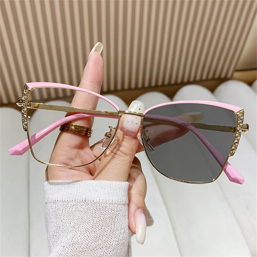Anti Blue Light Glasses Triangle Frame Metal Frame Eyewear Vintage Glasses Ultra-light Fashion Spectacles Glasses For Accessory