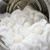 6pcs 4cm/1.6in Diameter Laundry Wool Balls Natural Fabric Softener Balls  For Drying Machine