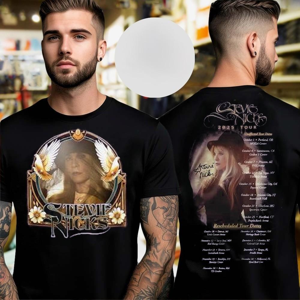 Stevie Nicks 2025 Tour Reprint  Concert Graphic Band Tee Unisex T-Shirt XL
