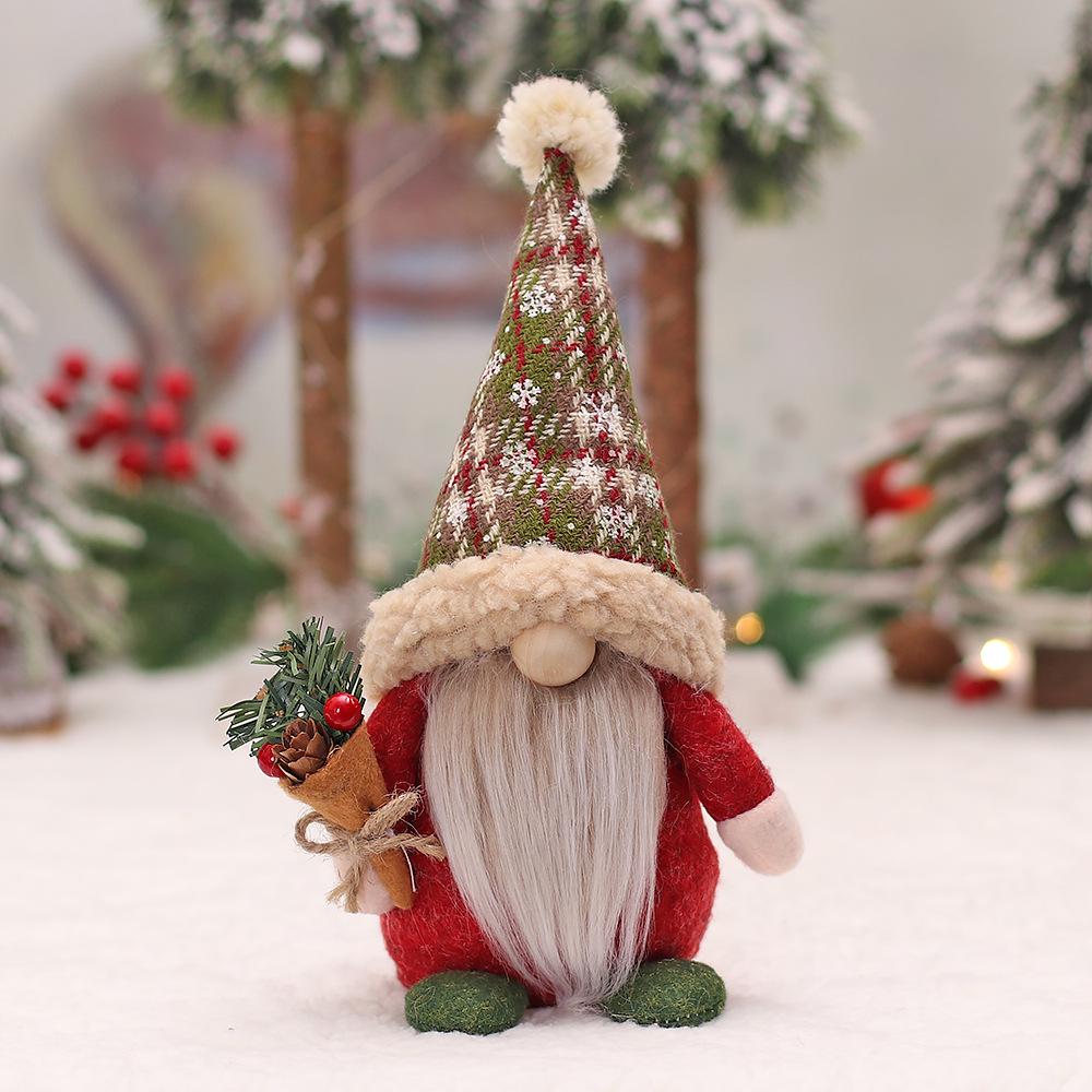 

Christmas Faceless Doll with Gifts: Forester Scene Decoration