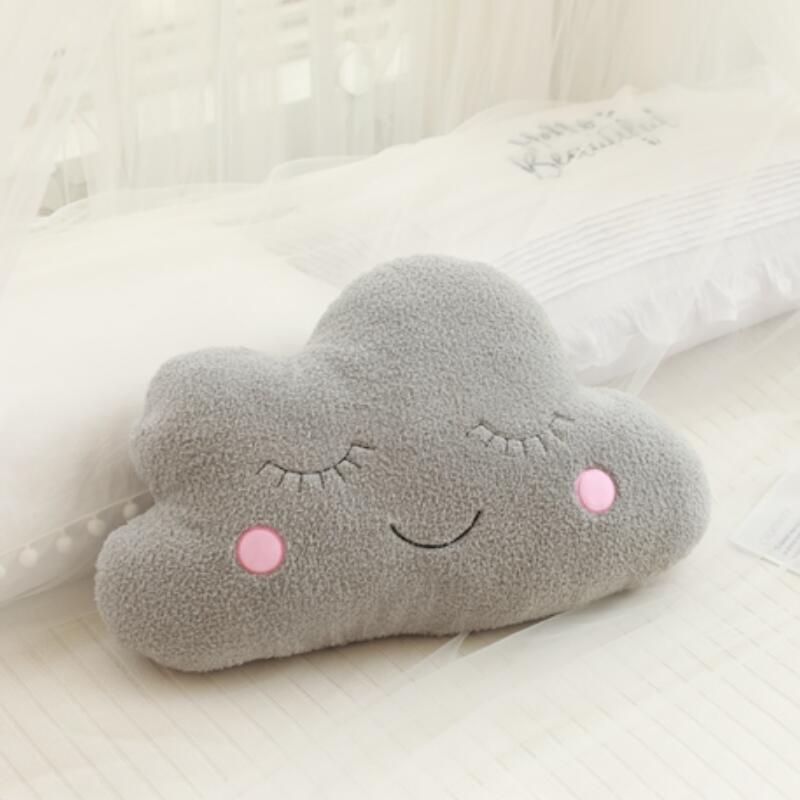 Non-Toxic Stuffed Cloud Moon Star Raindrop Plush Pillow Soft Cushion Cloud Stuffed Plush Toys Pillow Gift