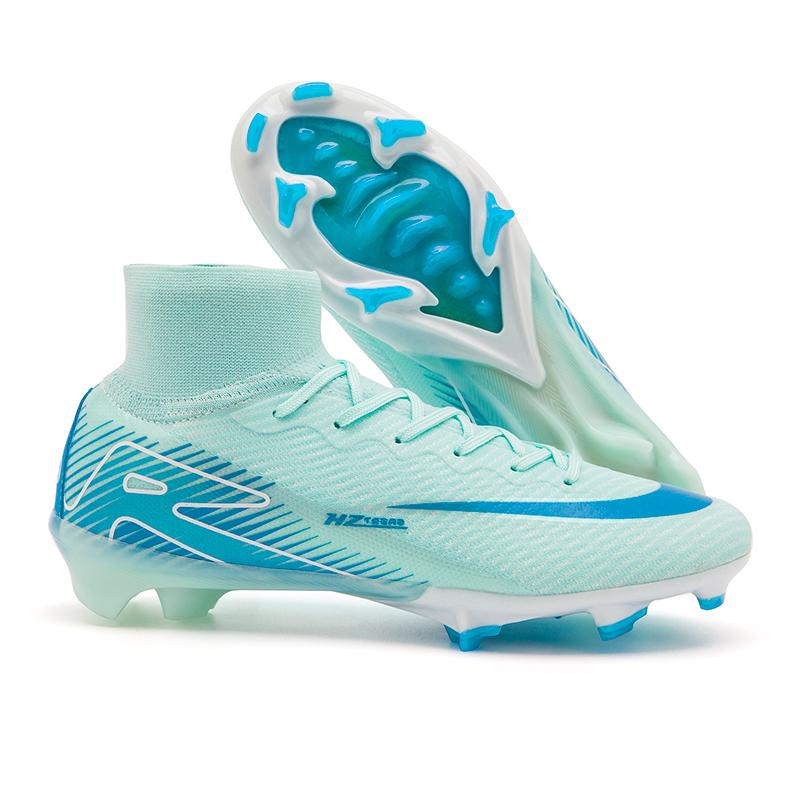

Young Boys Girls Soccer Cleats High-top Training Football Cleats Kids Ankle-Soccer Shoes for high Lightweight Outdoor Activity Futsal 36 синий