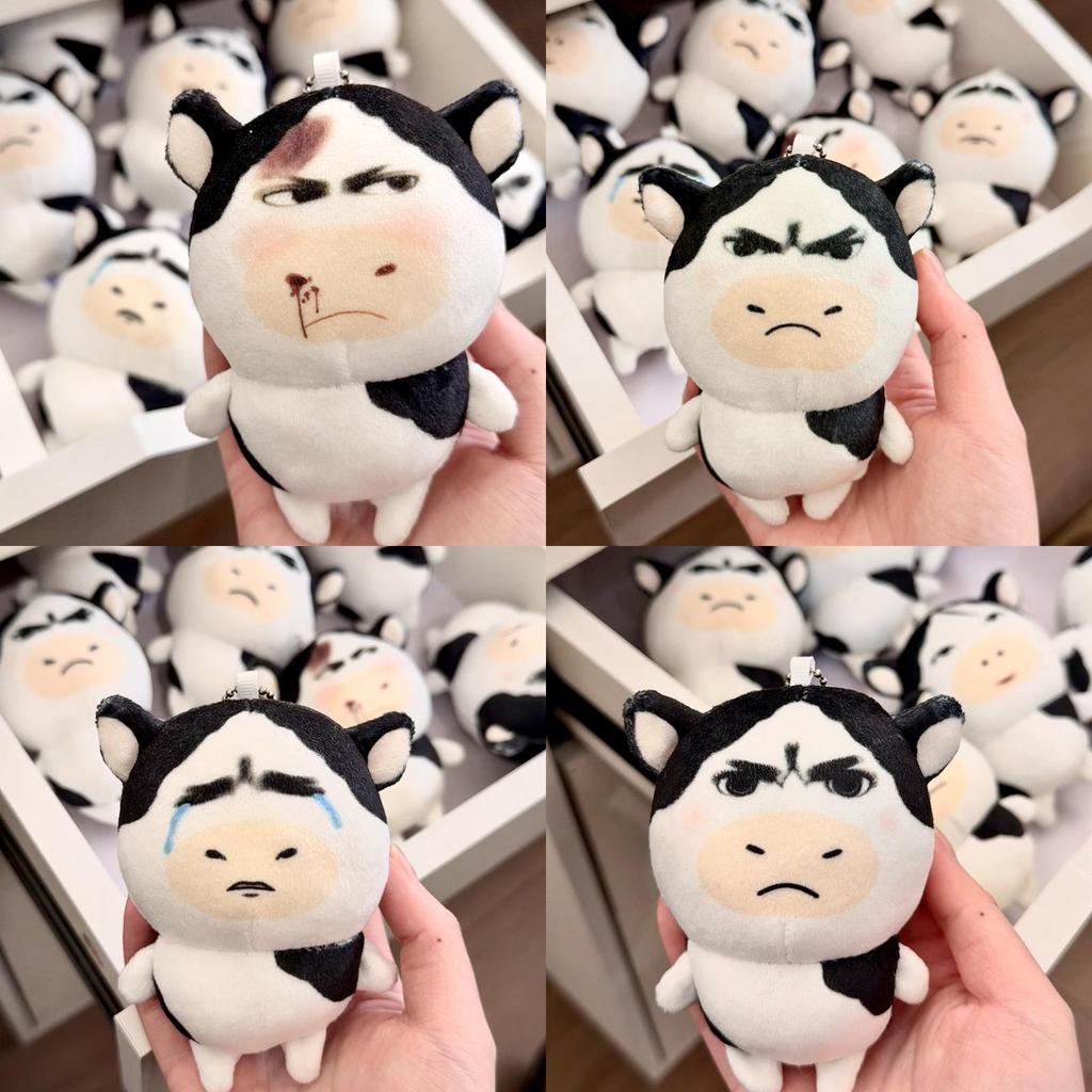 Cute Cartoon Cow Plush Toy With Pp Cotton Filling For Desk Decor And Gift Ideas