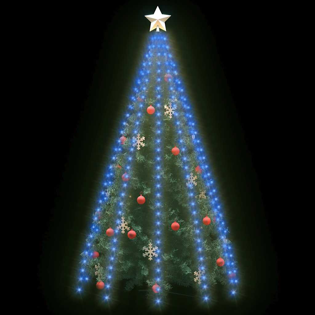 Vidaxl Siatka Lampek Choinkowych, 250 Niebieskich Led, 250 Cm