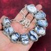 Dendrite Opal 925 Solid Sterling Silver Necklace with Adjustable Chain, Handmade Gemstone Jewelry Necklace Gift For Birthday