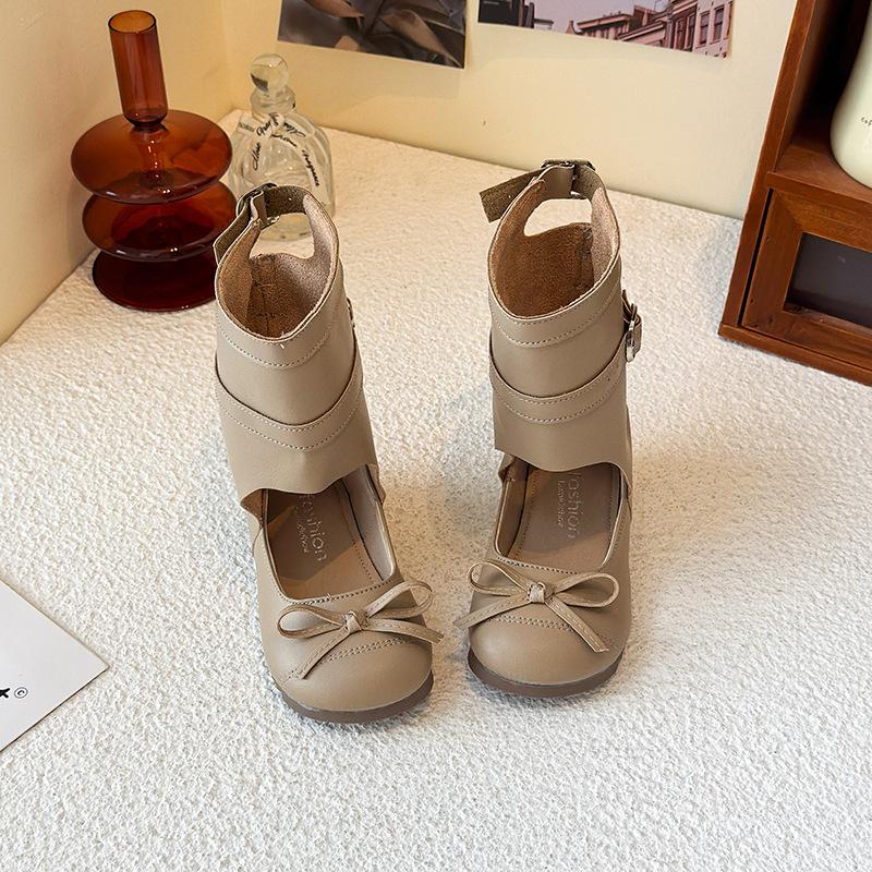 

Корейская версия весенне-осенних ботинок для девочек-балерин, ретро ботинки из ворса, цвет какао-кофе, новая женская жемчужина, туфли Мэри Джейн 28 хаки