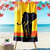 Anmutige Elefanten-Silhouette Druck Strandtuch, schnell trocknend, geeignet für Reisen, Outdoor-Sport, Joggen, den Strand und Schwimmen, Geschenk