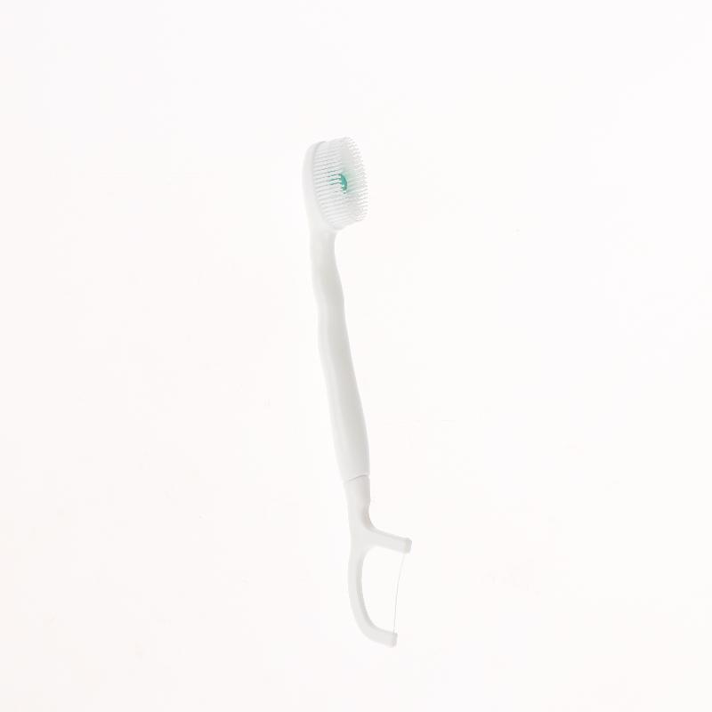 8/16Pcs Portable And Individually Packaged 3-In-1 Brush Head Toothbrush Floss Disposable Toothbrush For Adults On Business Trips