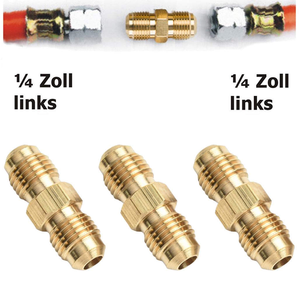 Brass Brass Gas Hose Connector Left Handed Threads Coupling