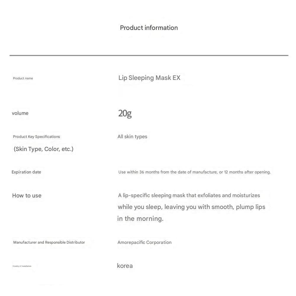 Laneige Lip Sleeping Mask EX Strawberry Shortcake, 20g