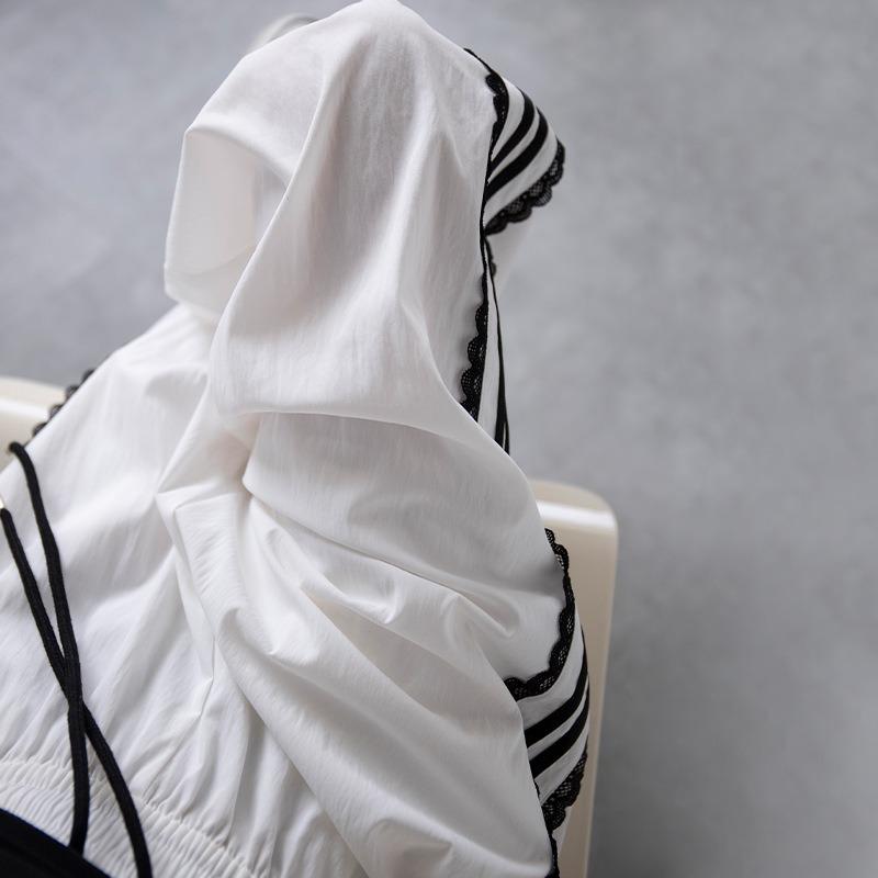 Lace-edged Wide-leg Pants Women's Summer New Thin Ice Silk Casual Yamamoto Three-bar Straight Sports Long Pants