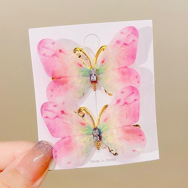 2023 Vintage Kid Butterfly Hairpins Beach Geometric Hair Clips Barrettes Side Clip For Girl Cute Hair Accessories Headdress Gift