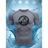 Mens White Compression Short Sleeve T-Shirt Cartoon Monkey Weightlifting Graphic Quick Dry High Elasticity Gym Workout And BJJ Athletic Top