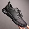 Breathable Men's Shoes Spring and Summer New Leather Surface Punching Daily Casual Leather Shoes Soft Sole Soft Surface One Pedal Shoes Men
