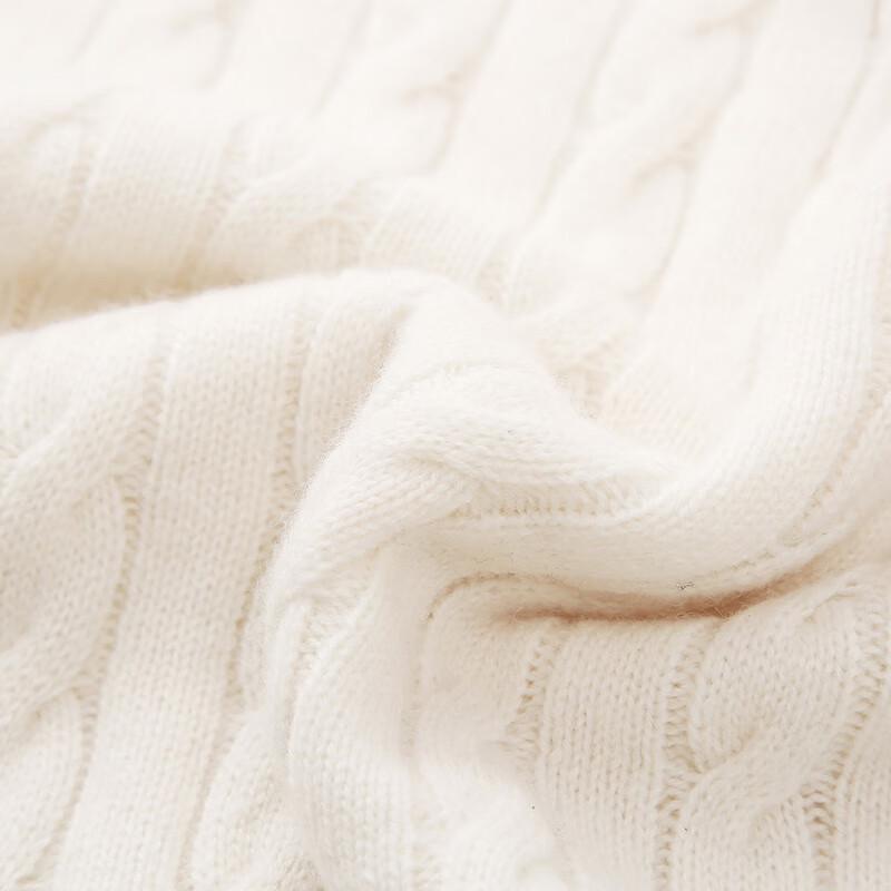 Komombo Women's Colorblock Cable Knit Wool Sweater